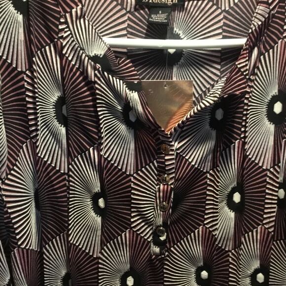 NWT BY Design Brand 3/4 Sleeve Blouse Sz Small - Picture 3 of 8